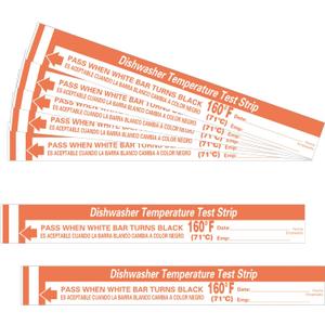 50 Pcs Dishwasher Temperature Strips Dishwasher 160 F Temp Stickers 160 Degree Dish Washer Heat Test Labels for Temperature Test
