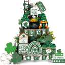 Wesiti 22 Pcs St. Patrick's Day Tiered Tray Decorations Cute Farmhouse Ireland Lucky Clover Truck Wooden Table Sign St. Patrick's Day Table Decoration for Home Decor Party Gift