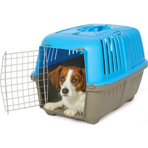 MidWest Homes for Pets Spree Travel Pet Carrier, Dog Carrier Features Easy Assembly and Not The Tedious Nut & Bolt Assembly of Competitors, Blue, 24-Inch Small Dog Breeds (1424SPB) (24 Inch (Pack of 1))