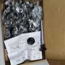 Ravinte 60 Pack Matte Black Kitchen Cabinet Knobs 1-1/4 Inch Round Drawer Pulls Flat Black Stainless Steel Drawer Handles Door Hardware for Dresser Cabinets