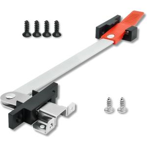 Aucuda RV Emergency Window Latch Locks, Aluminum Camper EXIT Screen Security Bars, Window Egress Support Holder with Red Handle for Travel Trailer Door in Spring, Easy Install&Extra Durable