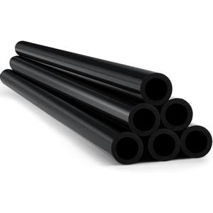 Landical 6 Pcs 3/4'' Black PVC Pipe Plastic PVC Pipe Bulk SCH 80 Furniture Water Grade Plastic Pipes 40 inch Long DIY Structural for Greenhouse, Garden, Dog Agility and Maker Projects