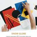 VOSAREA 10pcs Plastic Snow Globe DIY Clear Light Bulbs Snow Globes Water Globe Jar with Screw Off Cap Candy Cookies Jar for DIY Crafts Plant Flower Moss Landscape