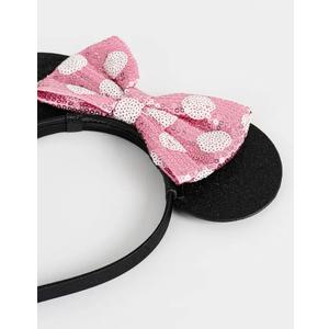 LYLIN Mouse Ears Headband, Pink Mouse Ears for Women Girls, Sparkle Birthday Park Ears Hair Accessories for Party Trips Birthday Decorations 
