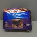 Always Discreet Boutique Incontinence and Postpartum Underwear for Women, Maximum Protection, Large, Black, 18 Count