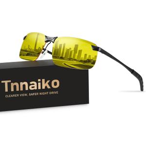 Night Driving Glasses For Men Night Vision Glasses Anti Glare Glasses Anti Headlight Glare For Commute & Long Drives