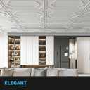 Art3d 12-Pack Drop Ceiling Tiles 2x4 Ft, Decorative PVC Ceiling Covering Panels 24x48 Inch for Basement Bathroom Kitchen, Cover 96 Sq.Ft, White