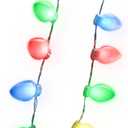 Windy City Novelties 9 Bulb Christmas LED Light Up Necklace Holiday Costume Accessories for Christmas Xmas Party Favor Party Supply (1)