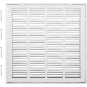 VEVOR Return Air Filter Grille, Fits W20 x H20 Inch Duct Opening, Filter Not Included, Return Air Vent Cover for Wall, Powder-Coated Steel Return Air Grill Detachable Face/Door for 1 inch Filters