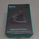 Ergonomic Mouse, LEKVEY Vertical Wireless Mouse - Rechargeable 2.4G Optical Vertical Mice : 3 Adjustable DPI 800/1200/1600 Levels 6 Buttons, for Laptop, Mac, PC, Computer, Desktop, Notebook etc, Black