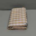 Cute Gingham Picnic Blanket, Waterproof Foldable, Portable Compact Beach Blanket, Oversized XL Outdoor Mat (Tan, X-Large)