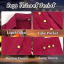 Steampunk Coat Tailcoat,Medieval Clothing Costume,Halloween Renaissance Vampire Costumes