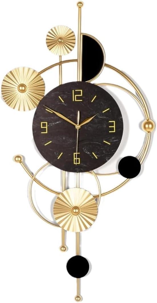 Large Wall Clock,Modern Silent Non-Ticking Metal Wall Clocks