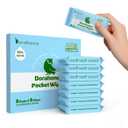 Flushable Wipes Travel Size, 99% Water Mini Wet Wipes for Sensitive Skin, Hypoallergenic & Unscented On The Go Pocket Wipes, 48 Count (8 Packs of 6)