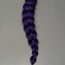 Getgal 24 inch Purple Braids Ponytail Hair Pre Braiding Hair with Tie Synthetic Purple Hair Extensions for Halloween Costume Cosplay24inch Braids Ponytail
