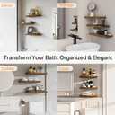 BAYKA Bathroom Floating Shelves for Wall Set of 3 - Rustic Brown Farmhouse Wood Shelves Over Toilet for Bedroom, Kitchen, or Living Room Decor Display, Storage for Plants, Toilet Paper or Bath Towels