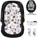 Newborn Car Seat Insert, Head and Body Support, Reversible Infant Insert Compatible with Baby Carseat, Stroller, Mamaroo Swing, Rocker, Bassinet, Bouncer. Baby Car Seat Cushion - Rabbit