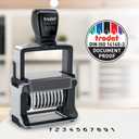 Trodat Numberer Stamp Professional 55510 – 10 Digits, Self Inking, 3/16" (5 mm) Characters, Black Ink