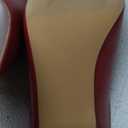 Coutgo Women's Kitten Heels Slide Sandals Open Peep Toe Heeled Mules Slip On Summer Dress Shoes, Apricot, size 11