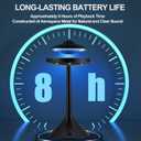 Magnetic Levitation Bluetooth UFO Speaker, Levitating UFO Speakers with Seven Color Night Lamp, Wireless Charging LED Lamp Bluetooth Speaker, 360Rotating UFO Lamp (Black)