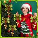 2 Pcs Red Green Christmas Jingle Bell with Velvet Ribbon Bows and Pine Cone Hanging Ornament Christmas Door Knob Hangers Tree Topper Wall Wreath Decoration for Cabinet Door Handle Knob Party Decor (Berry)