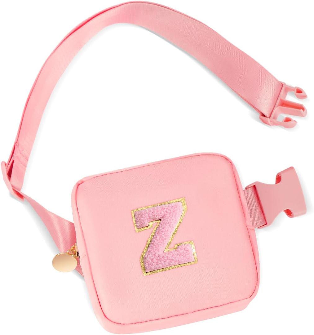 Uygafly Gifts for Girls Kids Toddler,Initial Fanny Pack Purse Peach,Z | Birthday Gift for 2 3 4 5 6 7 8 9 10 Year Old Girl,Mini Belt Bag Cute Crossbody Bag Trendy Stuff