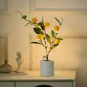 WSYEAR Small Fake Lemon Tree for Lemon Decor,Real Touch Faux Plant for Home Office Desk Decor Farmhouse Kitchen Living Room