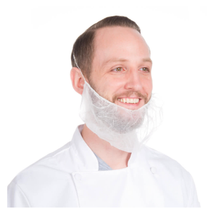 White Polypropylene White Beard Guard, Size 18