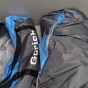 Gorich Beach Tent with Canopy - Easy Setup 3-4/5-6/7-8 Person Portable Sun Shelter, UPF 50+ UV Protection Sun Shade, Lightweight & Compact Beach Cabana for Family Travel (Dark Shelter-Skyblue)