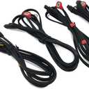 Discount TENS Brand - Replacement Lead Wires Compatible with Compex - Compex Compatible Snap Connectors - Pack of 4