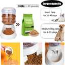 Gravity Pet Feeder and Water Dispenser Set, 3 Gallon/11L Automatic Dog Feeder and Dog Water Dispenser for Dogs Cats Pets Animals Large Capacity