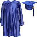 Newrara Unisex Shiny Kindergarten Graduation Gown Cap with Tassel