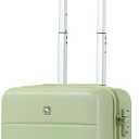 Hanke 16 Inch Underseat Carry On Luggage with Wheels Hard Shell Mini Small Suitcases Carry On Bag for Airline Approved TSA Luggage Lightweight Travel Suitcase(Bamboo Green)