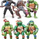 OBXAVV 4.7" Turtles Action Figures 6PCS Figure Bundle Toys Collection Birthday for Kids