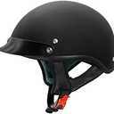 VCAN Cruiser Solid Half Face Motorcycle Helmet Size L 59-60 cm Black