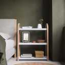 Umbra Bellwood Three-Tier Shelf Book Case Display with 3 Shelves, White/Natural
