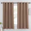 NICETOWN Blackout Curtains 63 inches Length - (Cappuccino Color) Thermal Insulated Room Darkening Drape for Villa/Apartment/Rental Room, 52 inches Wide by 63 inches Long, 1 Piece