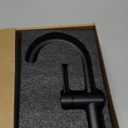 KENES Matte Black Bathroom Sink Faucet, Bathroom Faucets Single Handle Modern Prep Wet Bar Sink Faucets with Drain Assembly & Deck Plate, Farmhouse RV Camper Outdoor Utility Faucet, KE-9005B-2 (Short)