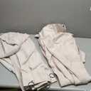 Light Filtering Primitive for Living Room, Thick Linen Semi Sheer Curtains 96 Inches Long 2 Panels Set Rustic Country Oatmeal Beige Curtains Patio Door Window Drapes Window Treatments