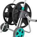 YESTAR Garden Water Hose Reel Cart, Holds 100 Feet of 5/8 Inch Hose,Garden Water Pipe Holders Mobile Tools with 2 Wheels for Outside Watering