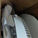 Amazon Basics 16" DC Motor Standing Floor Fan, 12 Speed with Remote, 3 Breeze Modes, Dual-Layered Blades (10 Blades), Timer, Energy Efficiency and Quiet DC Motor (28W), White