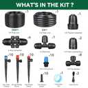 Drip Irrigation System for Garden, 2026-Upgraded Quick Connect Garden Watering Kit All-in-One with 1/2 inch 1/4 inch Irrigation Tubing for Garden, Lawn, Greenhouse, Raised Beds (233FT)