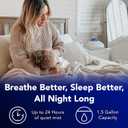 Vicks Warm Steam Vaporizer & Humidifier 1.5 Gallon Tank for Small and Medium Rooms, Night Light, Works with VapoPads and VapoSteam