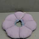 Cat Cone Collar, Cute Waterproof Cat Recovery Collar, Anti-Bite Lick Wound Healing Safety Elizabethan e Collar for Cats, Purple Flower All-Season Style (M)