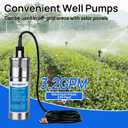 ECO-WORTHY 12V DC Submersible Deep Well Pump, MAX Flow 3.2GPM, Max Head 230ft, Water Pump Powered by Solar or Battery for Well, Livestock Drinking or Tank Filling…