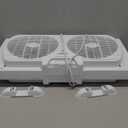 Comfort Zone Window Fan for Bedroom, 9 inch 3 Speed Dual Fans with Auto-Locking Expanders, Window Exhaust Fan, Removeable Bug Screen, White