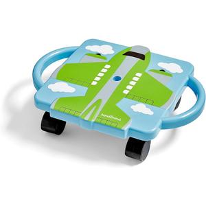 hand2mind Green Plane Glider Scooter Board, Floor Scooter Board, Gross Motor Toys, Kids Exercise & Physical Education Equipment, Playground Toys, Indoor Active Play, Toddler Outdoor Activities