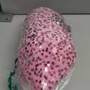 Christmas Tree Skirt, Hot Pink Sparkly with Faux Fur Plush Christmas Decorations Tree Base Mat Thick Velvet Rugs for Xmas Party Home Decor (Hot Pink)