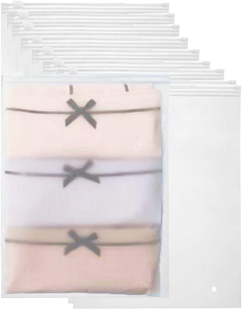 Small Frosted Packaging Bag, 50PCS 5x7 inch Clear Plastic Poly Bags, 3 Mil Reclosable Clear Ziplock Poly Bags with Vent Holes for Packaging Socks, Phone Case, Board Games, Cards, Toys