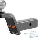 CURT 45155 Fusion Trailer Hitch Mount with 2-Inch Ball & Pin, Fits 2-In Receiver, 7,500 lbs, 2" Rise